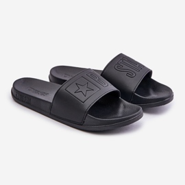 Flip-flops pentru bărbați ușoare cu logo-ul Big Star OO174030 negru 1 Flip-flops pentru bărbați ușoare cu logo-ul Big Star OO174030 negru 1