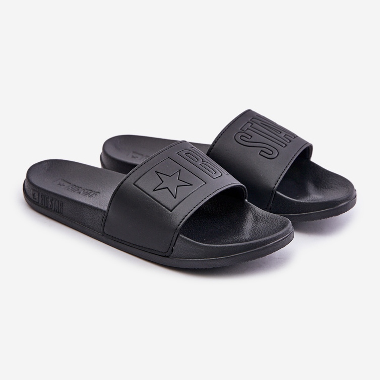 Flip-flops pentru bărbați ușoare cu logo-ul Big Star OO174030 negru 1 Flip-flops pentru bărbați ușoare cu logo-ul Big Star OO174030 negru 1