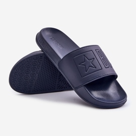 Flip-flops pentru bărbați ușoare, cu logo-ul Big Star OO174031 bleumarin albastru 2