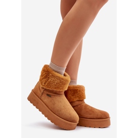 Cizme de zapada cu platforma cu blana Big Star OO274A106 Camel bej 1 Cizme de zapada cu platforma cu blana Big Star OO274A106 Camel bej 1