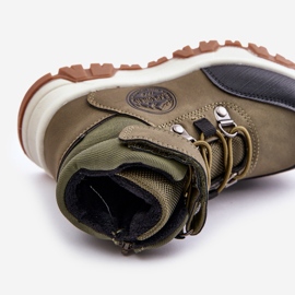 News Cizme izolate de drumetie de iarna pentru copii cu fermoar, Temisha verde inchis 2