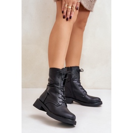 Cizme de muncă izolate din piele ecologică pentru femei Ellittia neagră negru 2