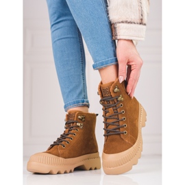 Pantofi de dama din piele naturala Big Star KK274520 maro 2 Pantofi de dama din piele naturala Big Star KK274520 maro 2