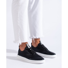 Pantofi sport negri Shelovet ajurat de damă negru 1 Pantofi sport negri Shelovet ajurat de damă negru 1