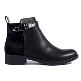 SHELOVET Botine de dama clasice negre negru 1
