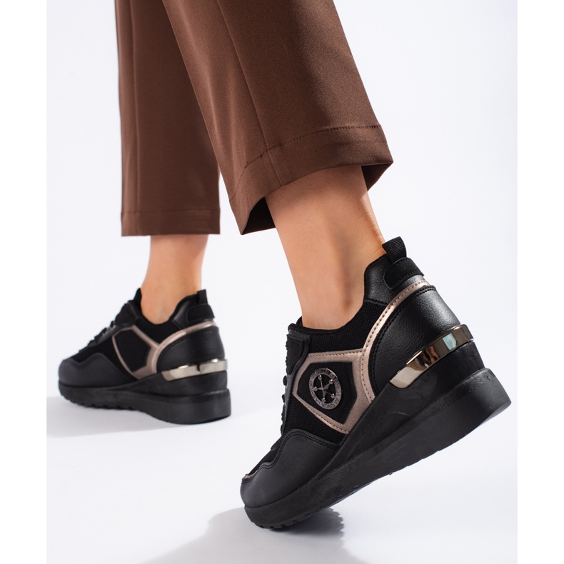 Pantofi sport negri de damă negru 2