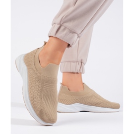 Pantofi sport textil bej 1