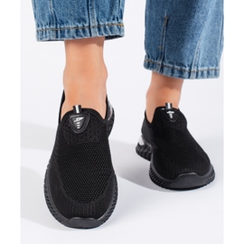 Tenisi dama negri din material textil negru 1 Tenisi dama negri din material textil negru 1