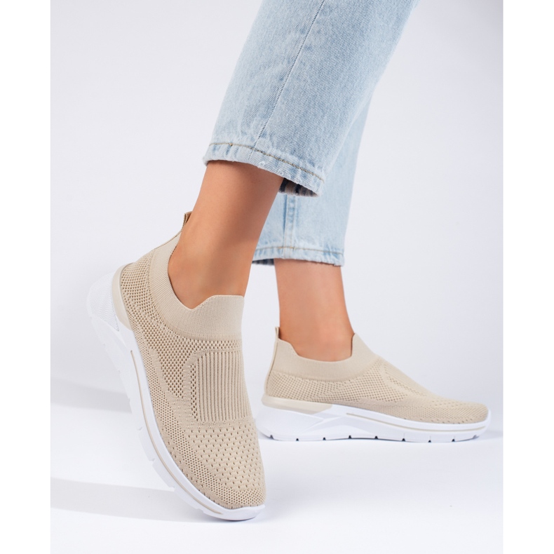 Pantofi sport textil bej 1