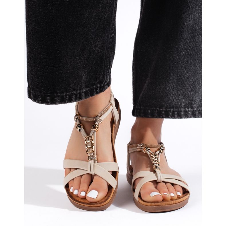 Sandale de dama bej 1