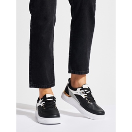 Pantofi sport cu platforma neagra negru 2