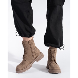 Cizme maro pentru muncitori cu șireturi de la Sergio Leone 2