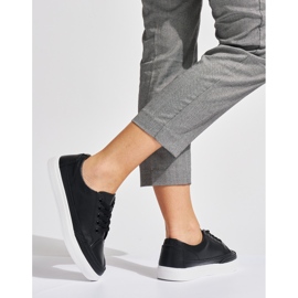 Adidași de damă din piele neagră de la Sergio Leone negru 2