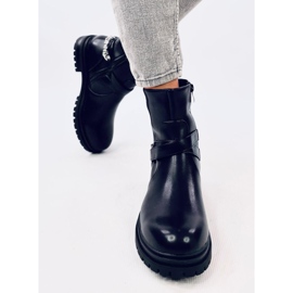 Botine Cindy Black cu lant negru 1