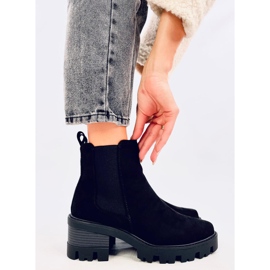 Botine Ragga Black cu toc înalt negru 3