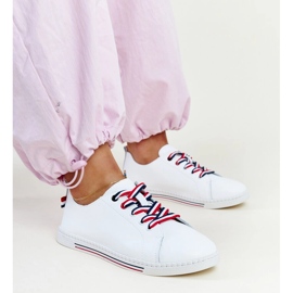 Adidași din piele albă Vinceza 1