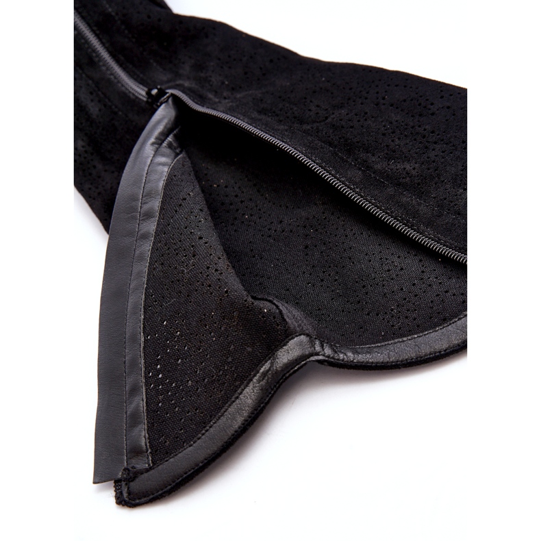 Cizme ajurate dama neagra S.Barski HY66-132 negru 4