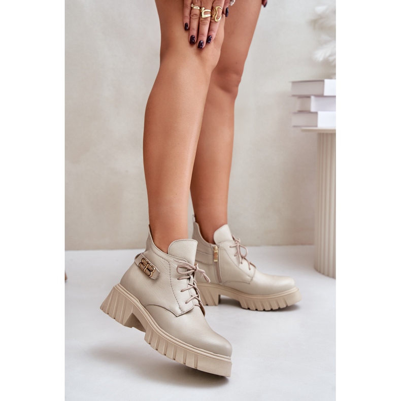 Zazoo 60483 Cizme de damă din piele, bej cald 2 Zazoo 60483 Cizme de damă din piele, bej cald 2