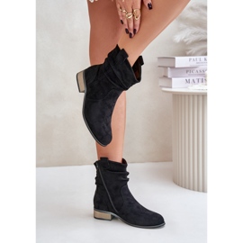 Botine Izolate Cu Toc Jos Ruptat, Elletinnia Neagra negru 7