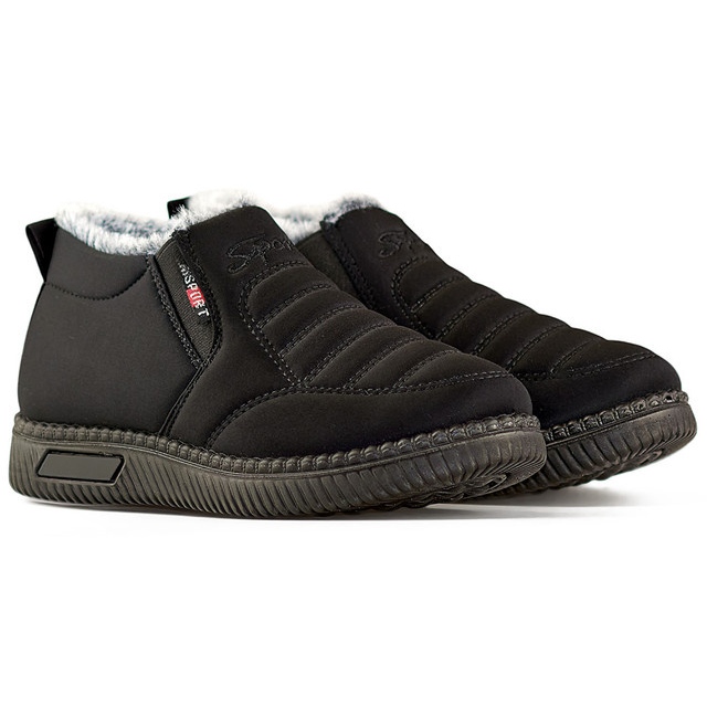 Botine de iarna joase, negre, izolate pentru zapada, botine dama negru 1