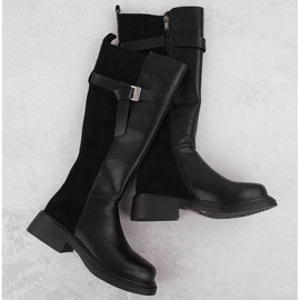 Cizme dama Filippo DKZ6404 din piele neagra negru 1