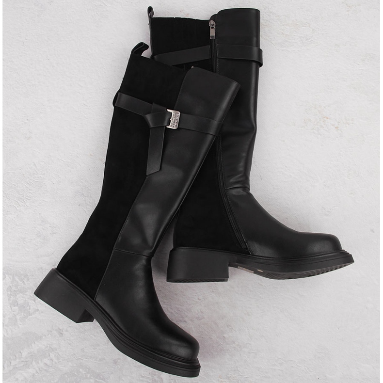 Cizme dama Filippo DKZ6404 din piele neagra negru 1