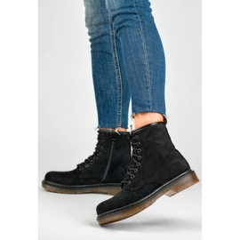 Cizme de muncitor din piele intoarsa neagra H1080B de dama negru 1