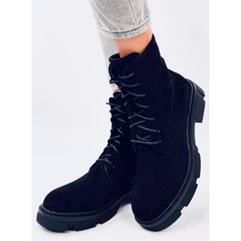 Lucrători cu șireturi Zoe Black negru 2