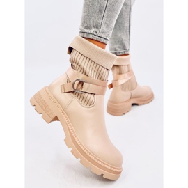 Botine elastice Shaffer Khaki bej 4