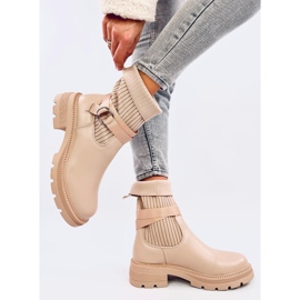 Botine elastice Shaffer Khaki bej 5
