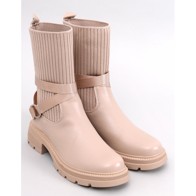 Botine elastice Shaffer Khaki bej 1