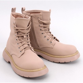 Botine cu șireturi Peddy Khaki bej 1