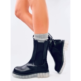 Cizme chelsea de culoare înaltă Troy Black negru 2 Cizme chelsea de culoare înaltă Troy Black negru 2