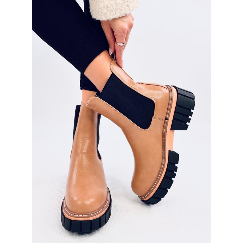 Cizme Chelsea dama Bella LT.KHAKI maro 1 Cizme Chelsea dama Bella LT.KHAKI maro 1