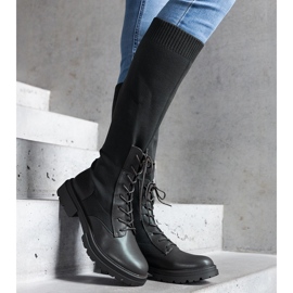 Cizme verzi cu slip-on cu o parte superioară din material flexibil de la Luana verde 1 Cizme verzi cu slip-on cu o parte superioară din material flexibil de la Luana verde 1