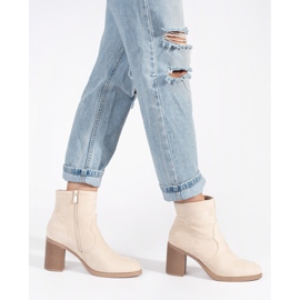 Botine de dama clasice din piele intoarsa bej 2 Botine de dama clasice din piele intoarsa bej 2