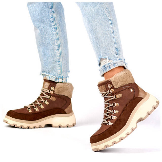 Cizme izolante de dama, bej CC-44BR maro 1