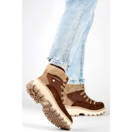 Cizme izolante de dama, bej CC-44BR maro 2