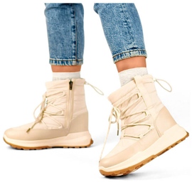 Cizme de zapada dama cu platforma, bej 24-16321BE 1