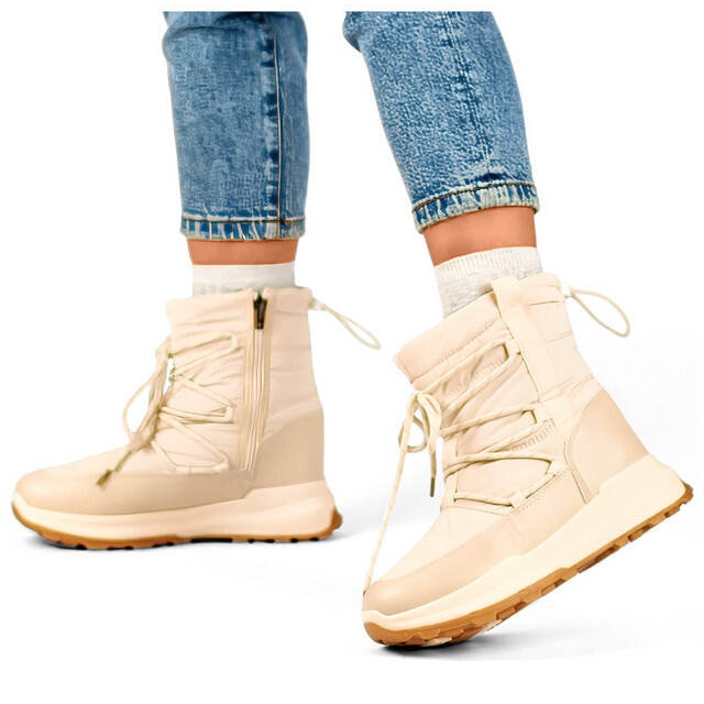 Cizme de zapada dama cu platforma, bej 24-16321BE 1