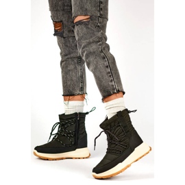 Cizme de zapada dama cu platforma, negre 24-16321B negru 2