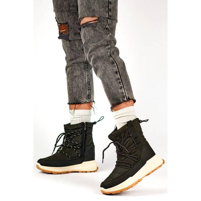 Cizme de zapada dama cu platforma, negre 24-16321B negru 2