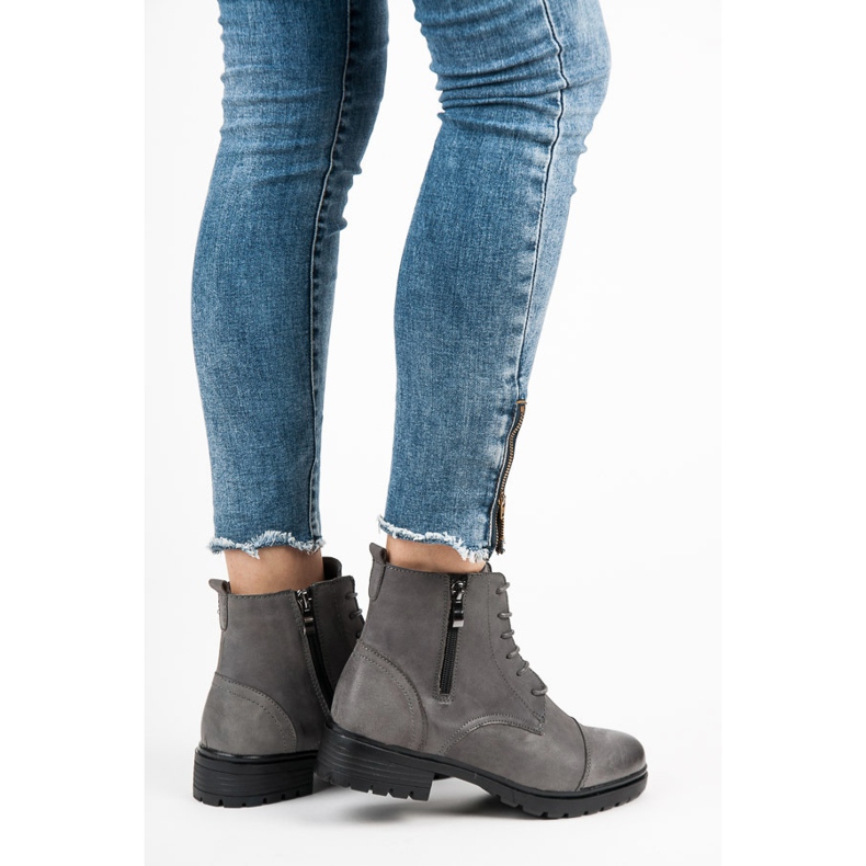 Mazaro Lucrători din piele gri 1