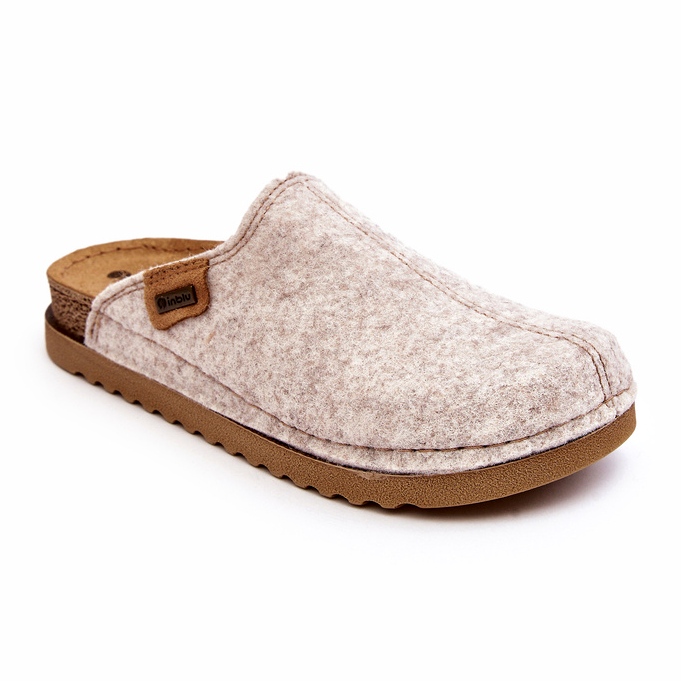 Pantofi de acasă pentru femei Papuci Inblu DJ000010 Bej deschis 2