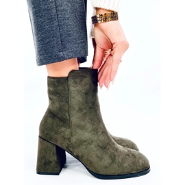 Botine netede cu toc înalt Weish DK.GREEN verde 2