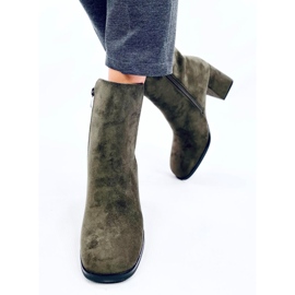 Botine netede cu toc înalt Weish DK.GREEN verde 3