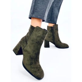 Botine netede cu toc înalt Weish DK.GREEN verde 4