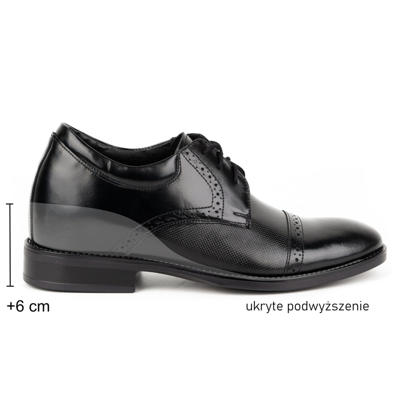 Olivier Pantofi formali din piele pentru bărbați MP45KB negru 1