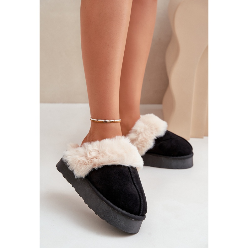 Cizme Negre Doriola De Zăpadă Pe Talpă Groasă Cu Blană negru 2 Cizme Negre Doriola De Zăpadă Pe Talpă Groasă Cu Blană negru 2