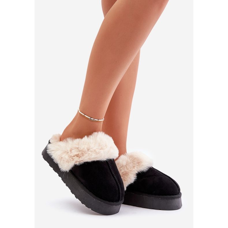 Cizme Negre Doriola De Zăpadă Pe Talpă Groasă Cu Blană negru 1 Cizme Negre Doriola De Zăpadă Pe Talpă Groasă Cu Blană negru 1